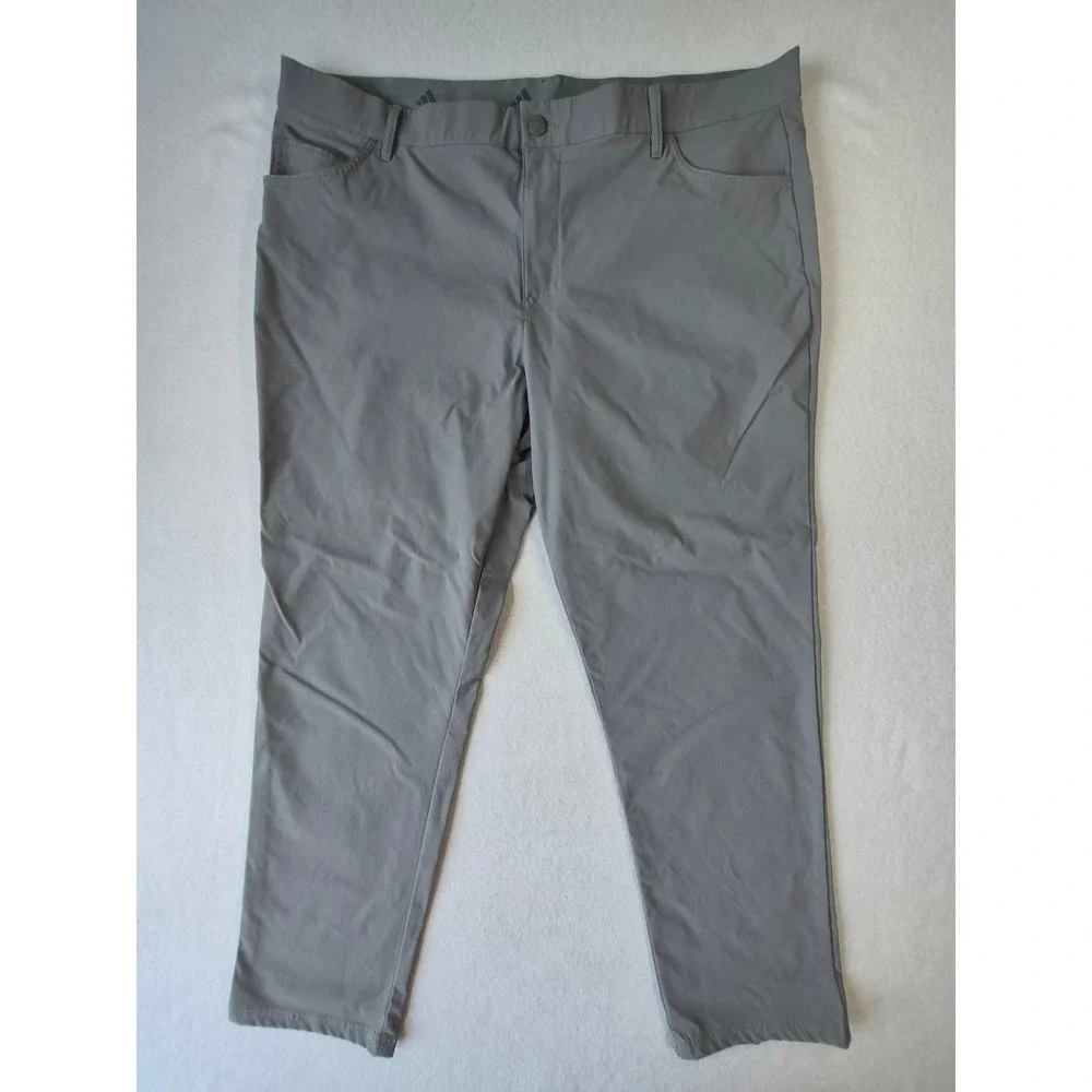 Adidas Ultimate365 Mens Grey Performance Golf Pants 40x32 Stretch Flat Front